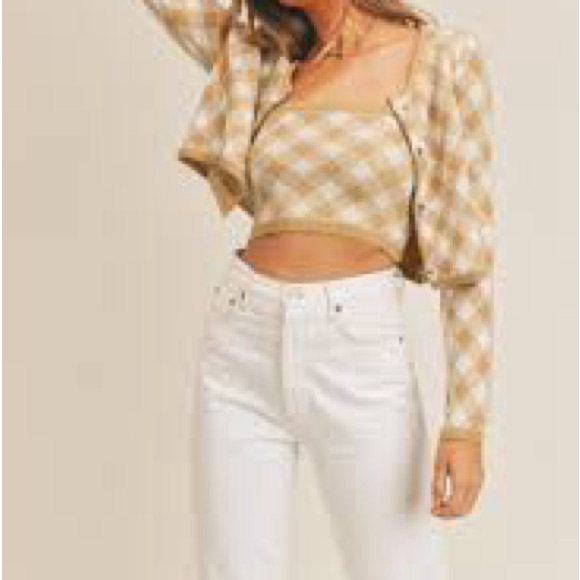 MABLE Wynter Cardigan Taupe Sz Small (not a set) - Picture 14 of 14